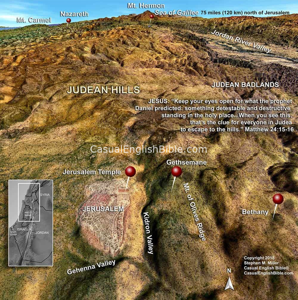 Map: Map Mount of Olives ridge