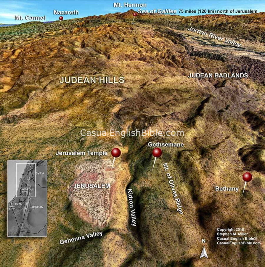 map of Mt. of Olives