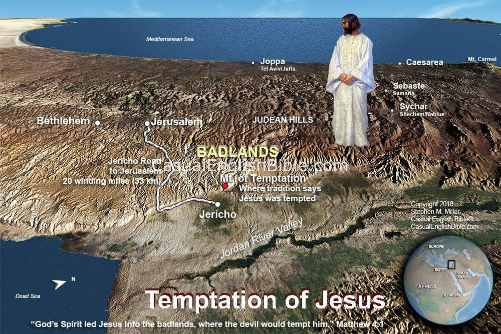 Map: Tempting Jesus