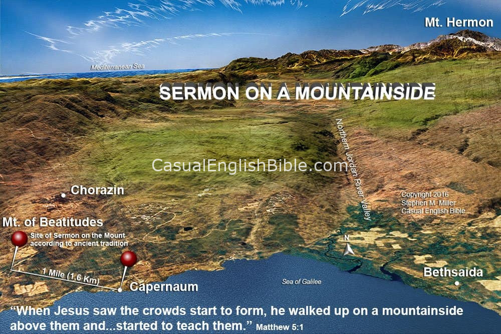 Map: Sermon on the mountainside