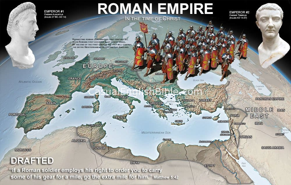 map of Roman Empire in time of Jesus