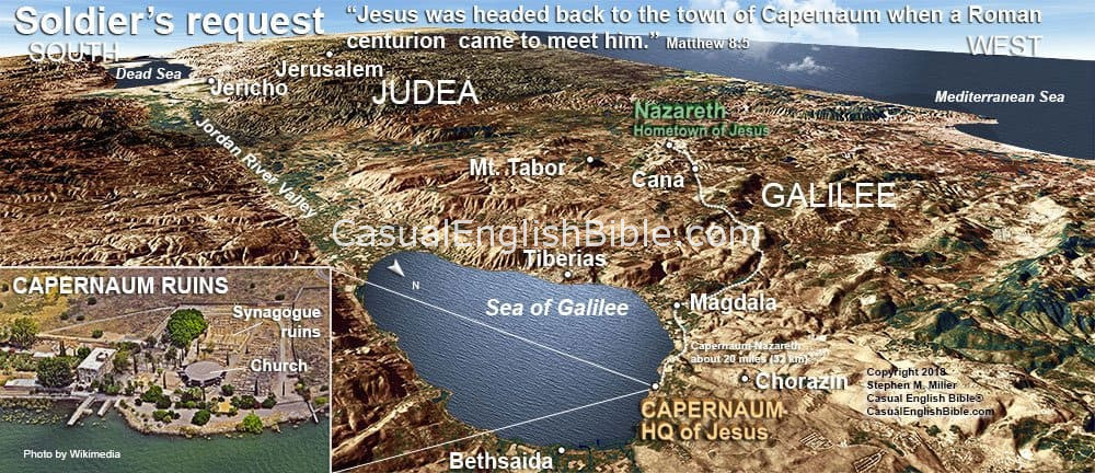 MAP OF SEA OF GALILEE AND JORDAN RIVER