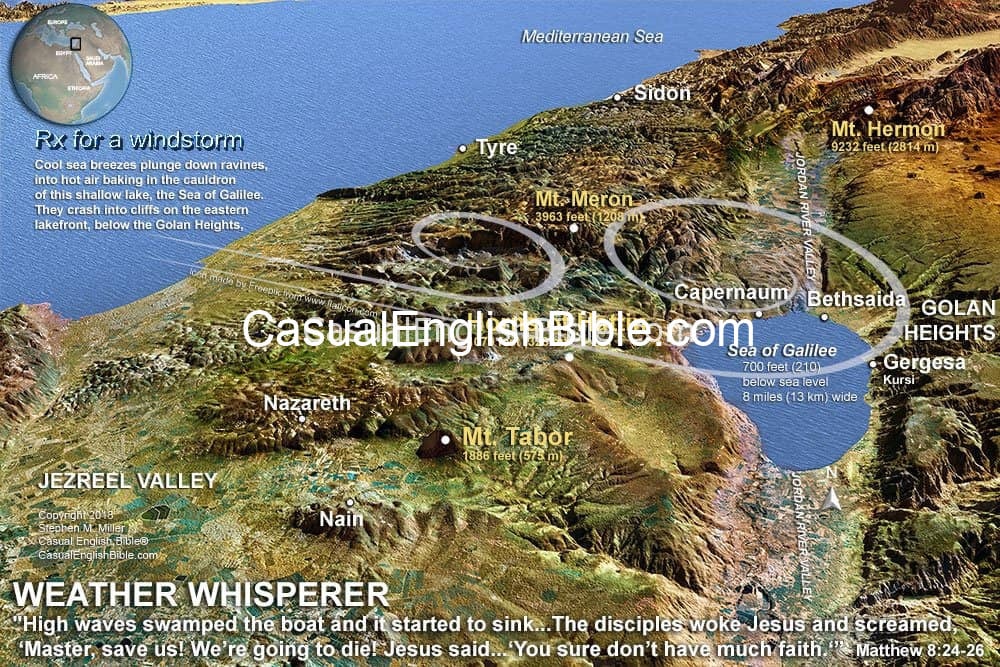 map of storms on Sea of Galilee map of storms on Sea of Galilee