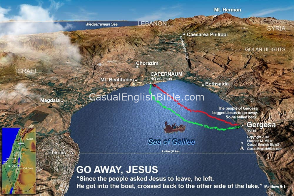 Map of Sea of Galilee