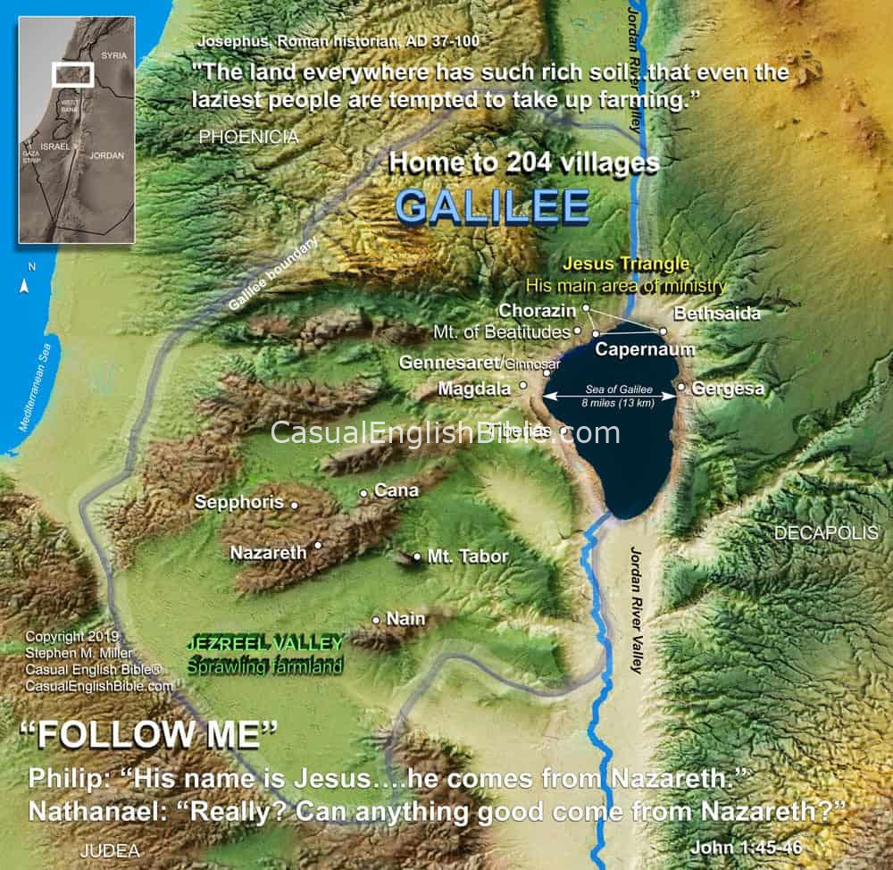 Map: Galilee, home of Jesus