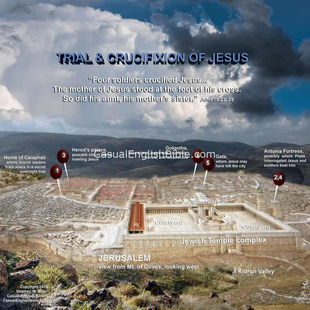 map of crucifixion sites