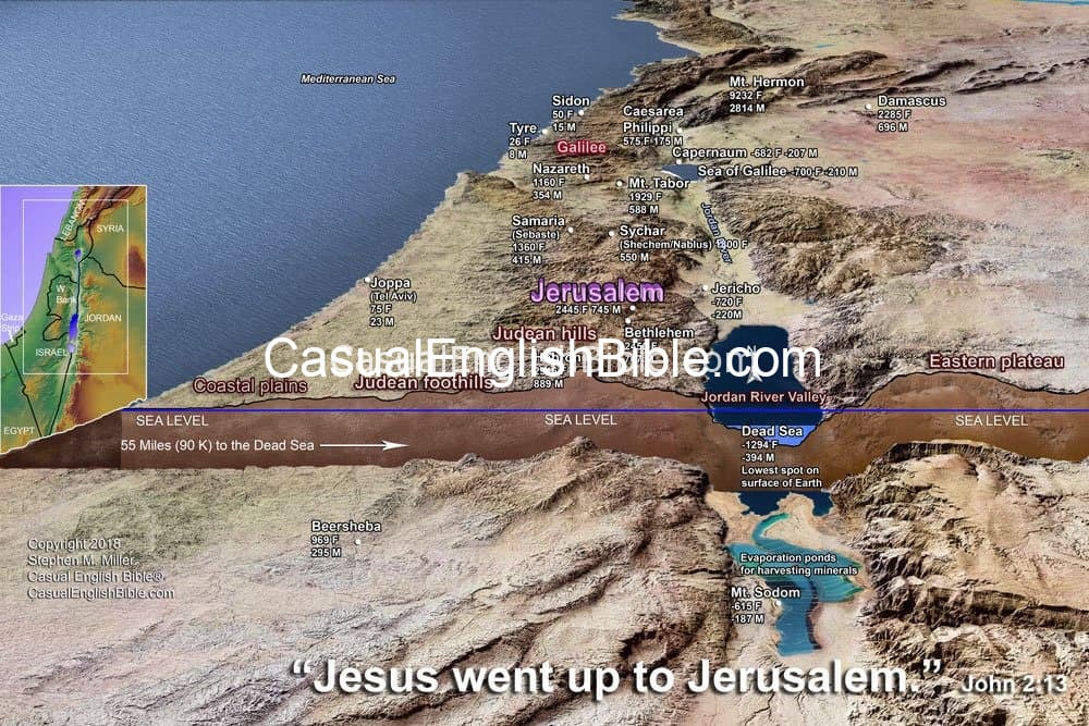 map of cross-section of Holy Land map of cross-section of Holy Land