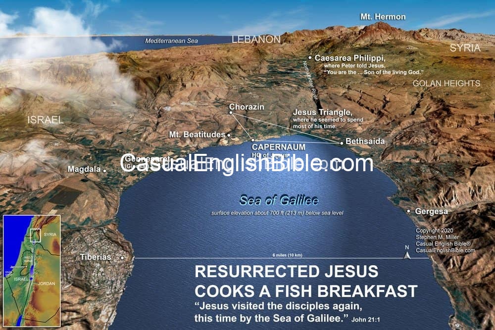 map of sea of galilee map of sea of galilee