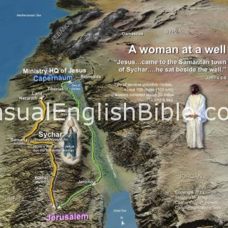 map of Samaritan woman at well copyright Stephen M Miller