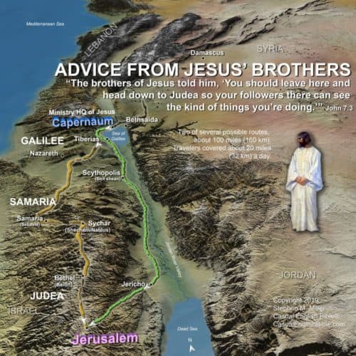 Map: Traveling advice from Jesus’ brothers
