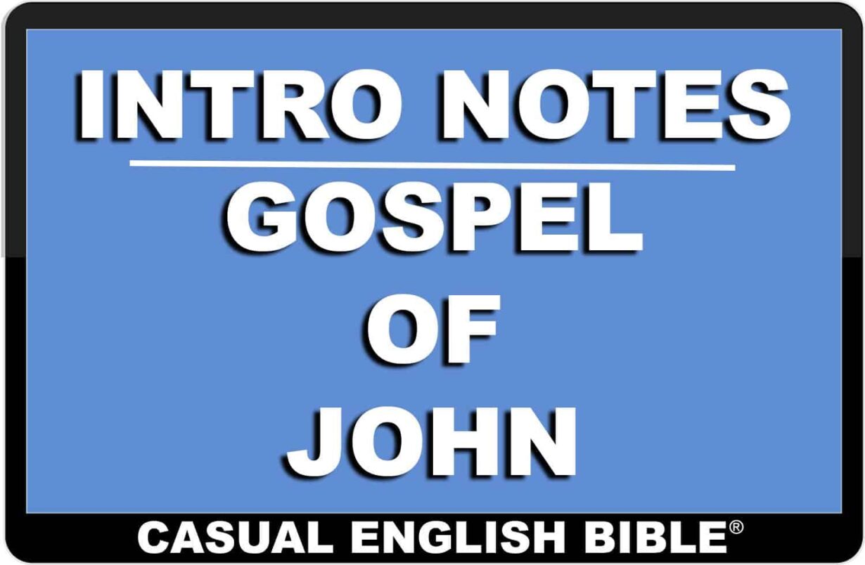link to intro notes for gospel of john