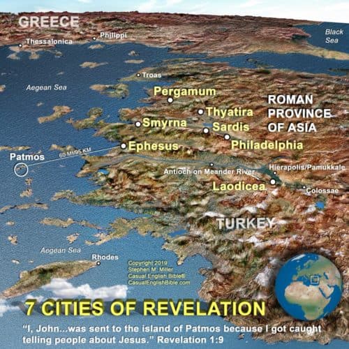 Map: 7 cities of Revelation