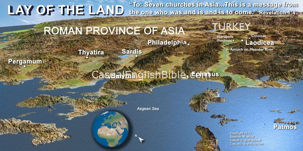 Map: Lay of the Land of 7 churches