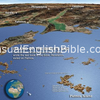 Map of Patmos Island copyright Stephen M. Miller