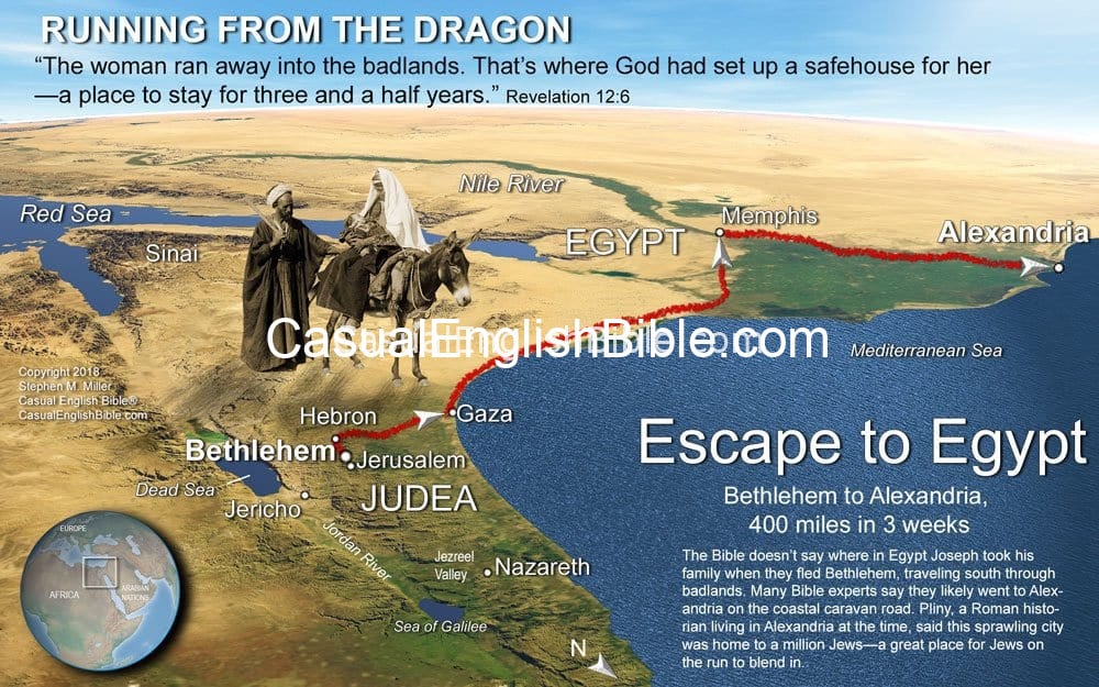 route of Mary and Joseph to Egypt copyright Stephen M. Miller route of Mary and Joseph to Egypt copyright Stephen M. Miller