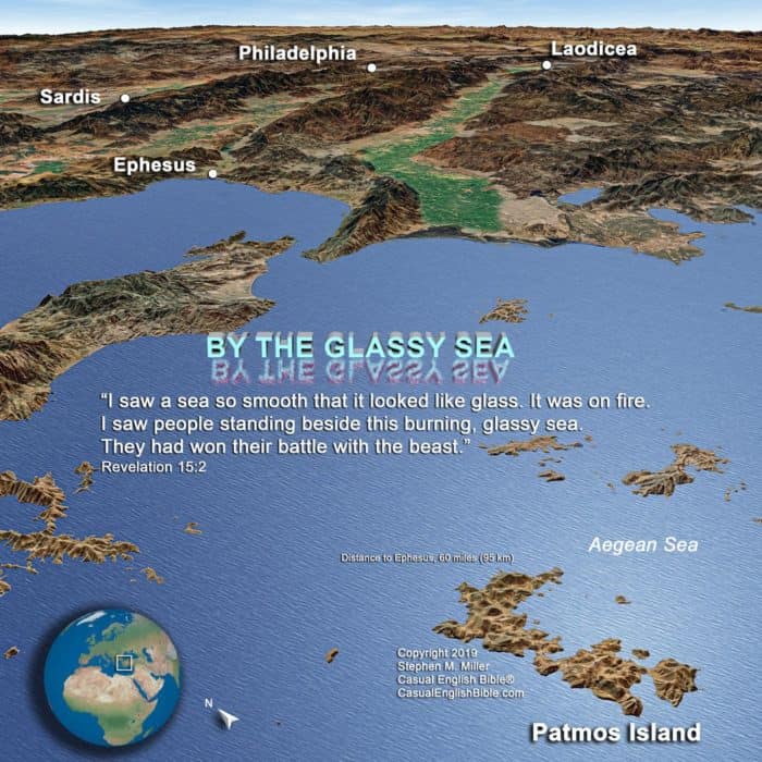 map of Patmos Island copyright Stephen M. Miller