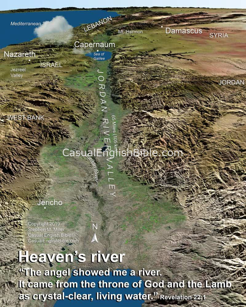 map of Jordan River copyright Stephen M. Miller
