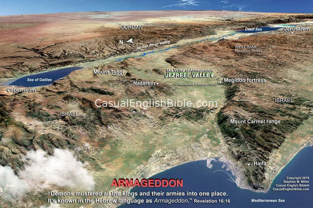 Map: Jezreel Valley in Galilee
