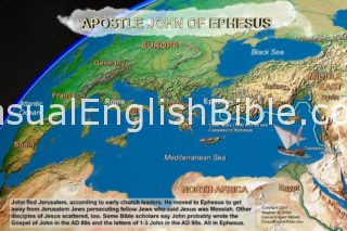 map of Apostle John in Ephesus