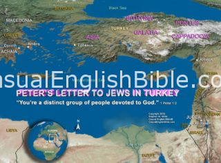 map of Jews scattered in Turkey