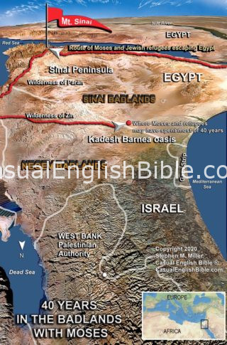 Map of Sinai badlands