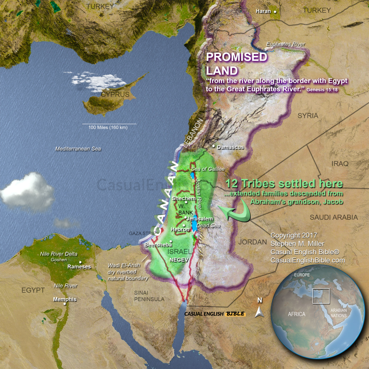 map of Promised Land