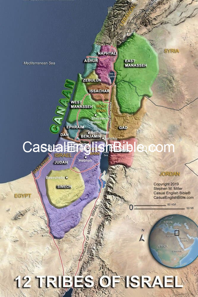 map of the location of the 12 tribes of Israel map of the location of the 12 tribes of Israel