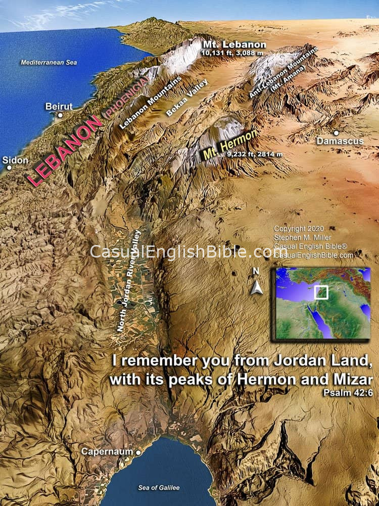 Map: Mount Hermon