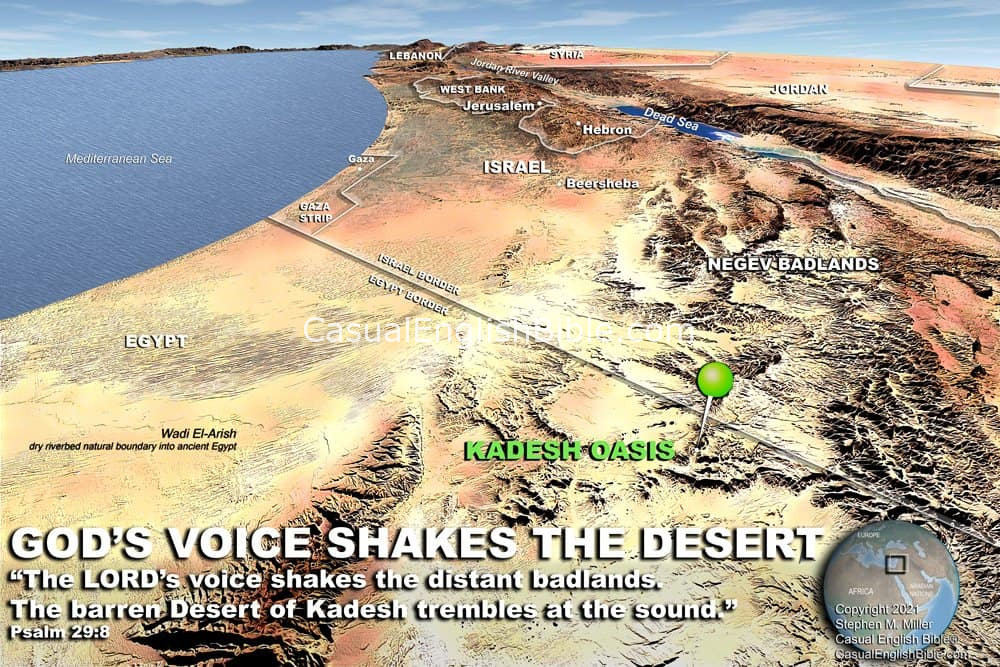 Map: Psalm 29 map of Kadesh