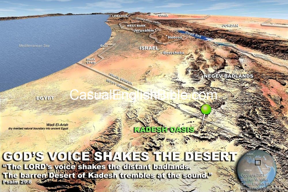 Map of Kadesh desert Map of Kadesh desert