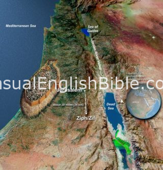 map of Jerusalem to Zif