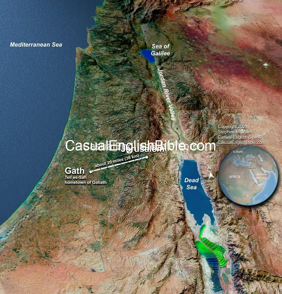 map Jerusalem to Gath map Jerusalem to Gath