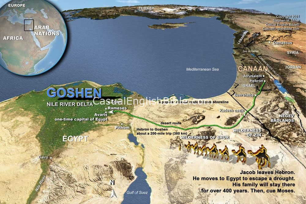 Map: Map of Israel in Egypt