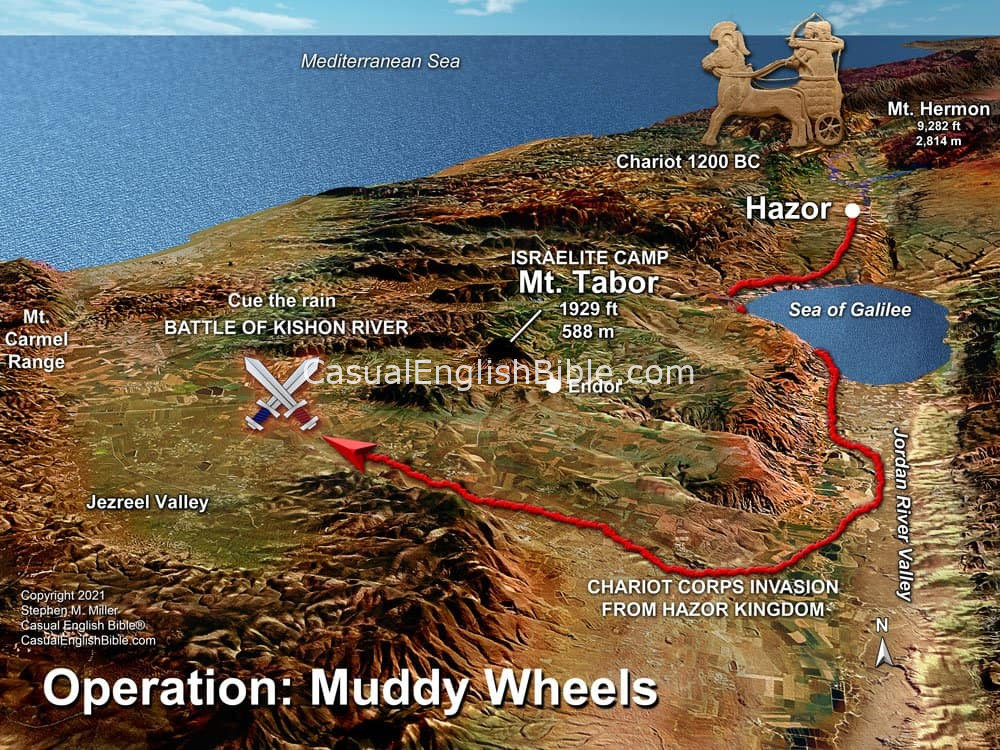 Map: Battle of Kishon River-Operation Muddy Wheels