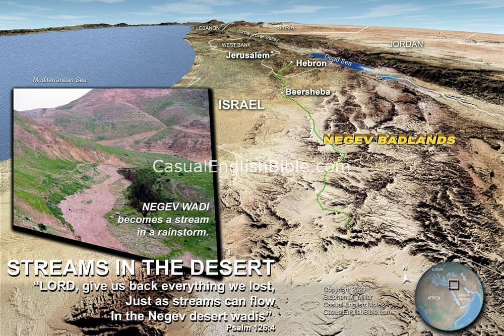 Map: Streams in the desert
