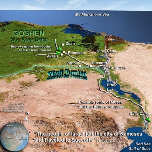 Map: Goodbye Egypt