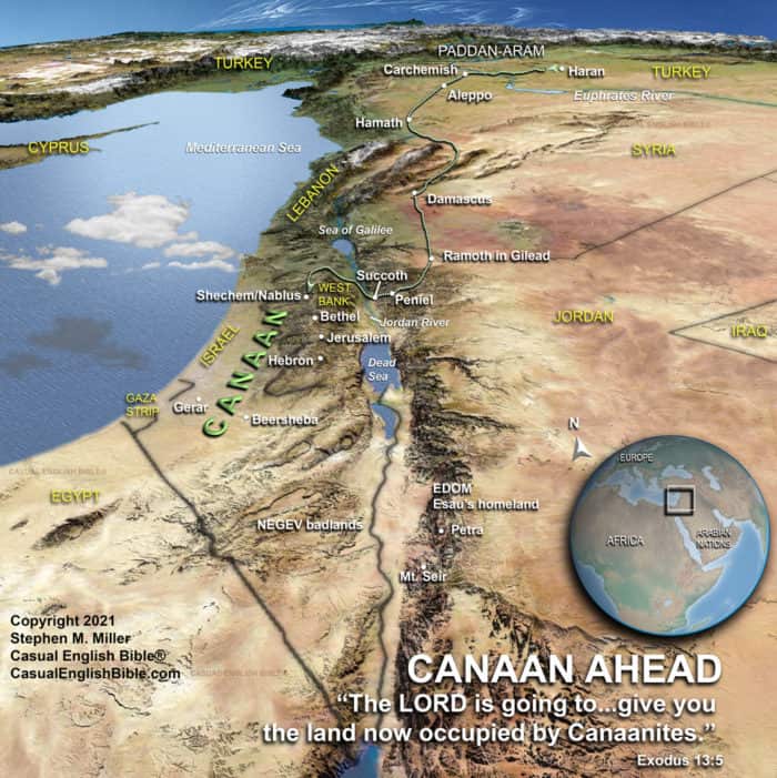 map of Canaan map of Canaan
