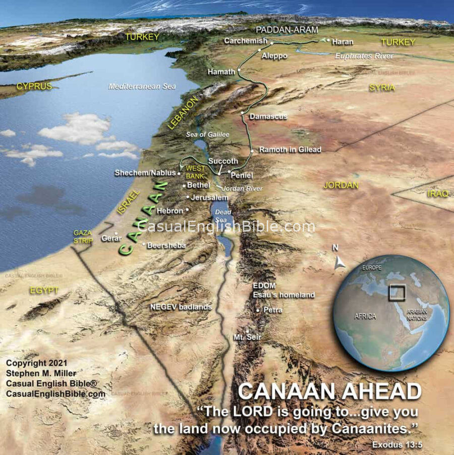 map of Canaan