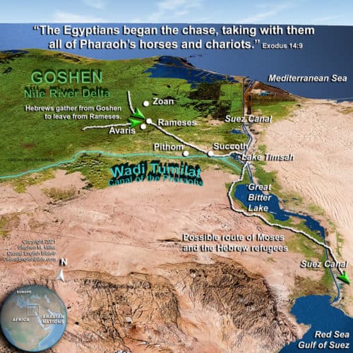 Map: Crossing the Red Sea