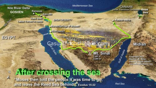 map of Exodus out of Egypt
