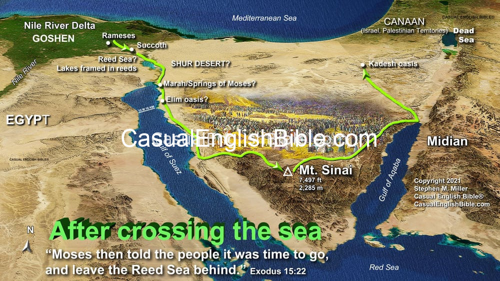 map of Exodus out of Egypt map of Exodus out of Egypt