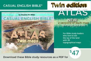 cover of twin maps edition of Casual English Bible Atlas