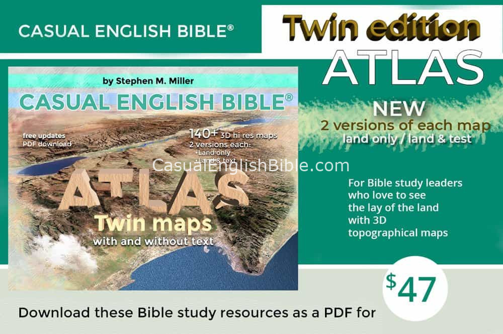 cover of twin maps edition of Casual English Bible Atlas