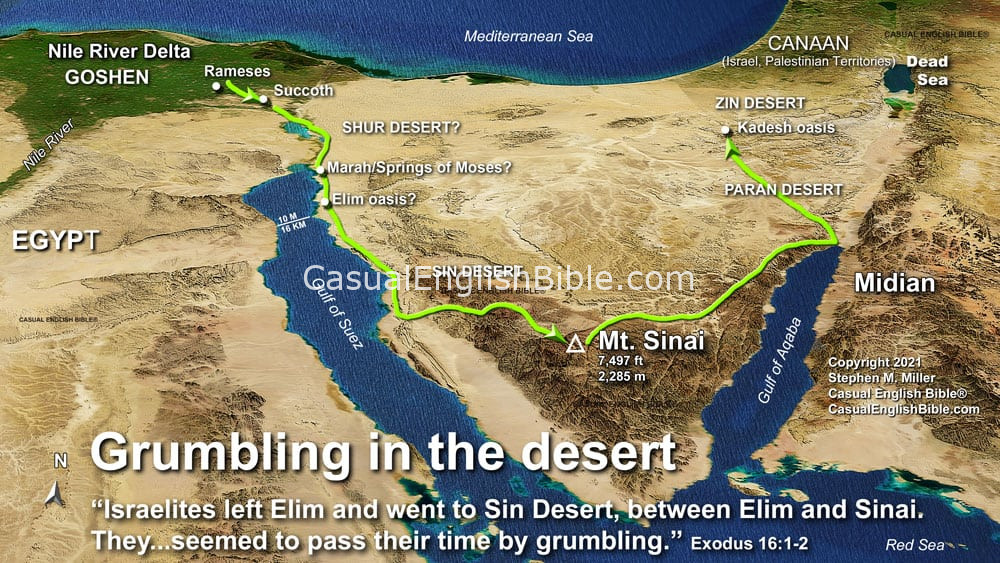 Map: Grumbling in the desert
