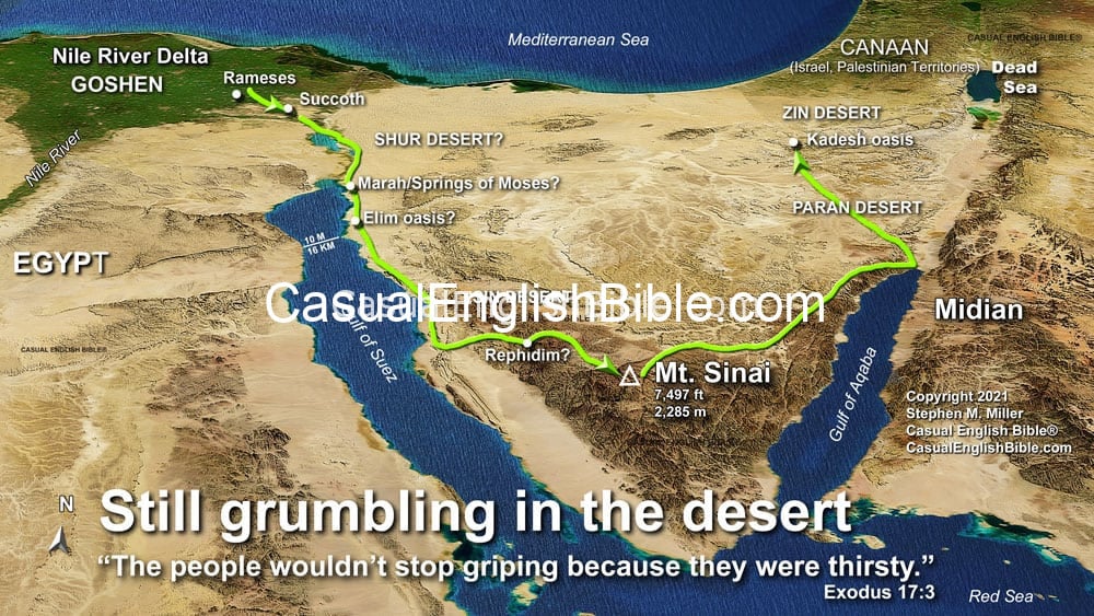 Map of Exodus route Map of Exodus route
