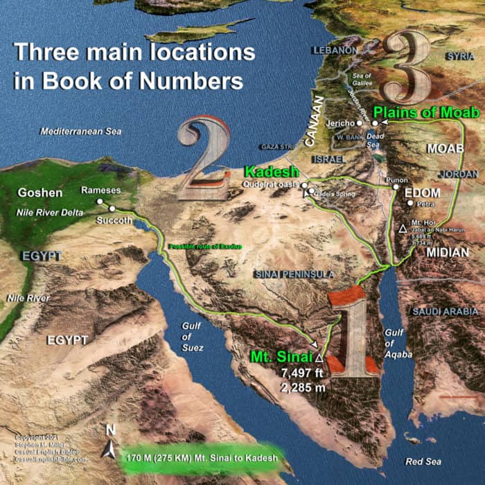 map of 3 map camps during exodus to the Promised Land map of 3 map camps during exodus to the Promised Land