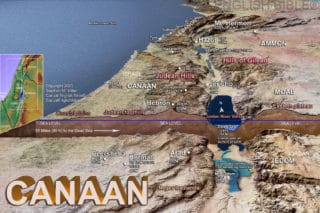 Cross-section map of Canaan in Old Testament times