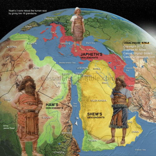 Noah's descendants, genesis 10 nations map 1200 px