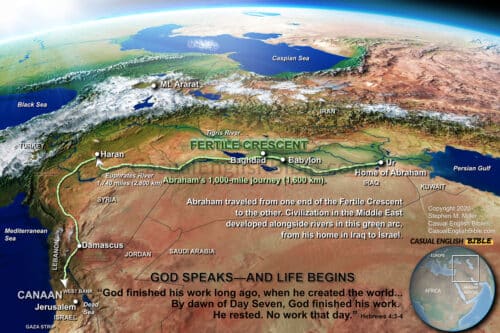 Map of the Fertile Crescent. Casual English Bible
