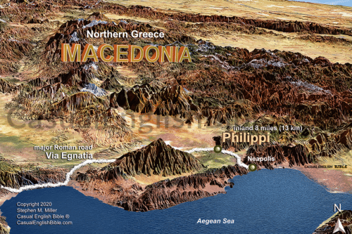 casual english bible map of philippi on paul's mission route. philippians-1-philippi-map-macedonia-1200px